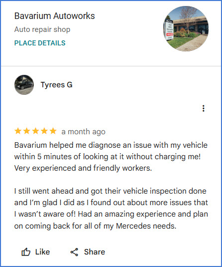 Review of Bavarium Autoworks By Tyrees G