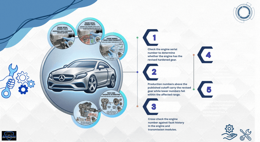 How to Identify Mercedes Balance Shaft Gear Problems by Checking the Engine Serial Number