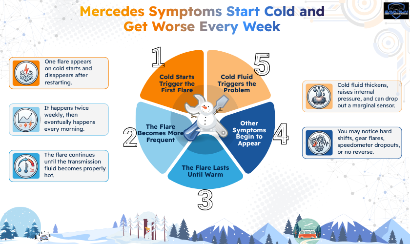 Mercedes Symptoms Start Cold and Get Worse Every Week